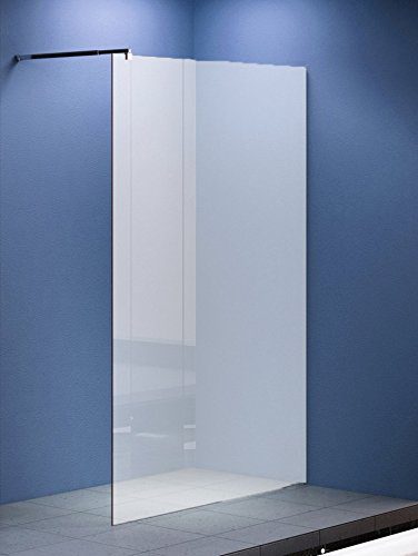 10 mm Duschabtrennung Rahmenlos Düsseldorf - Milchglas, Frost 118 x 200 cm / Walk-In Duschtrennwand Duschwand Dusche