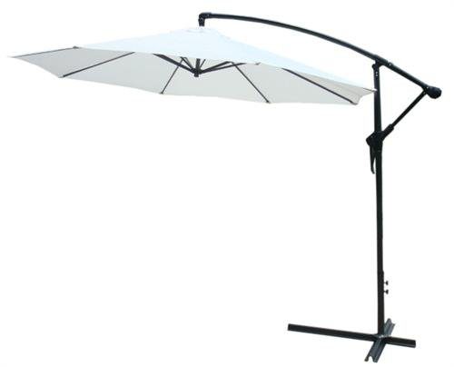 300 cm Ampelschirm Sonnenschirm Regenschirm Schirm mit Kurbel und Ständer