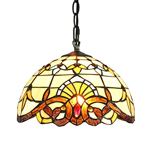 AIFUDE Tiffany 12-Zoll-europäischen Barock Tiffany Pendelleuchte Wohnzimmer Licht-Hallen-Lampe