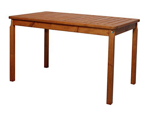 Ambientehome 90472 Gartentisch Tisch Massivholz Esstisch EVJE braun ca. 120 x 70 cm