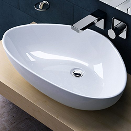 BTH: 67x44x15 cm Design Aufsatzwaschbecken Brüssel895, aus Keramik, Waschbecken, Waschtisch, Waschplatz, Waschschale