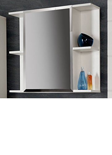 Badschrank Spiegelschrank AVEO 1 Tür, Front weiß Hochglanz, von Forte