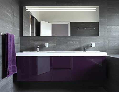 Badspiegel mit Beleuchtung Belinia F111L1: Design Spiegel für Badezimmer, beleuchtet mit LED-Licht, modern - Kosmetik-Spiegel Toiletten-Spiegel Bad Spiegel Wand-Spiegel