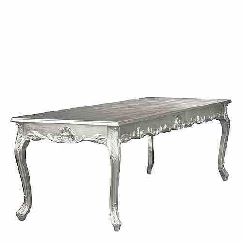 Barock Esstisch Silber 200cm - Esszimmer Tisch