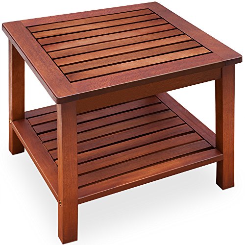 Beistelltisch vorgeölt Akazienholz Gartentisch Couchtisch Holztisch Tisch Holz 45x45x45cm