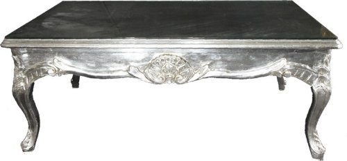 Casa Padrino Barock Couchtisch Silber 120 x 80 cm Wohnzimmer Tisch