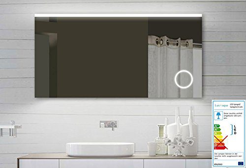 Design LED Badezimmerspiegel Badspiegel Lichtspiegel mit Schminkspiegel mit Beleuchtung 120x60 cm