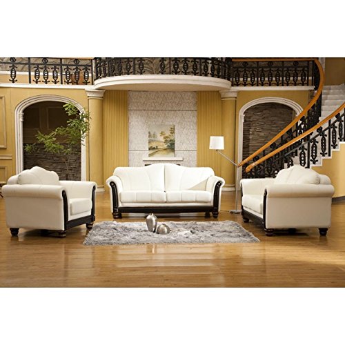 Design Voll-Leder-Sofa-Garnitur-Polstermöbel-Sessel 278-3+2+1-W