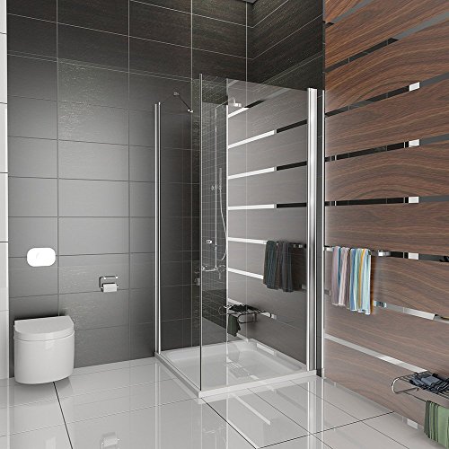 Duschkabine Dusche Duschabtrennung 90x90x195 Komplett Duschtür Eckeinstieg Dusche mit Glasveredelung
