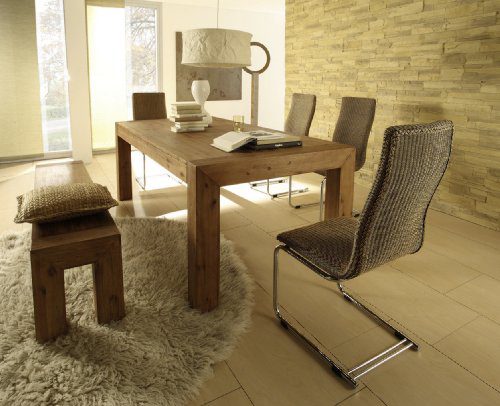Esstisch Designer Tisch Esszimmertisch Massivholz Massiv 160 x 90 cm Akazie Holz