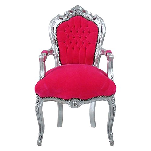 Esszimmer Stühle Esstisch Stuhl Sessel Barock Antik pink silber