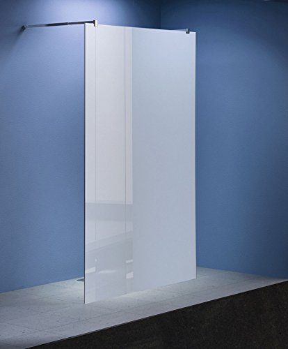 Freistehende 10 mm Duschabtrennung Düsseldorf - Milchglas, Frost 138 x 200 cm / Walk-In Duschtrennwand Duschwand Dusche