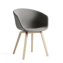 Hay - About A Chair AAC 23, Holz-Vierbeingestell (Eiche geseift) / Vollpolster Remix grau (123), Kunststoffgleiter
