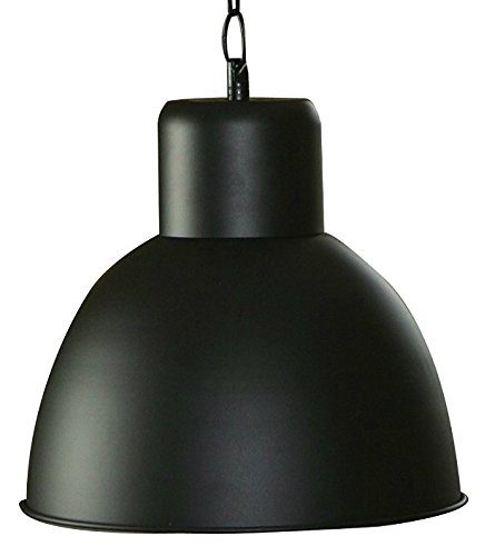 Hängelampe schwarz / matt lackiert - Elegante moderne Fabrik Industrielampe - Pendelleuchte - Hängeleuchte - Deckenlampe - Loft Lampe im Retro / Industrie Design