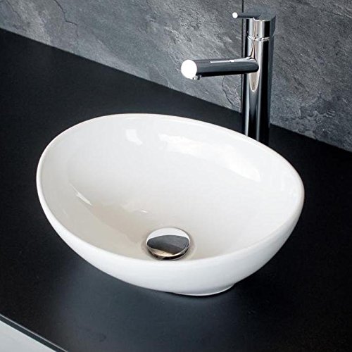 Kleines Design Gäste - WC Keramik Aufsatz Waschbecken / Waschschale Modell 02