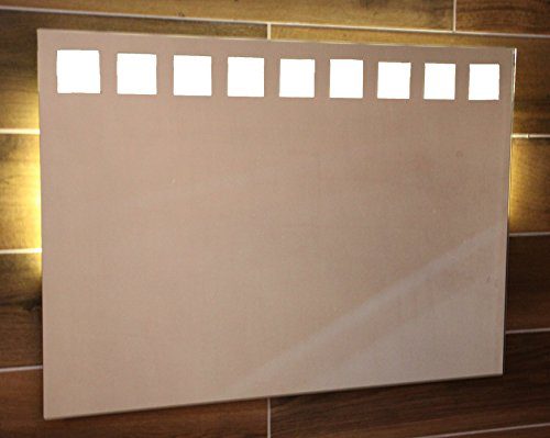 LED Badspiegel 50 x 70 cm Spiegel mit Beleuchtung RECHTS Bad Spiegel- GH-667975-1-W57-RECHTS - warm - weiß