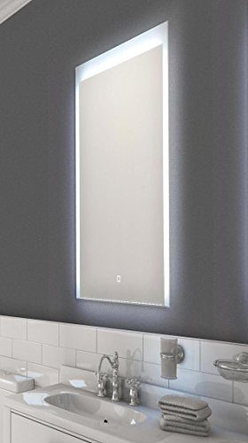 LED Wandspiegel Badspiegel ohne Rahmen mit LED-Beleuchtung und Touch Sensor 50 x 70 cm