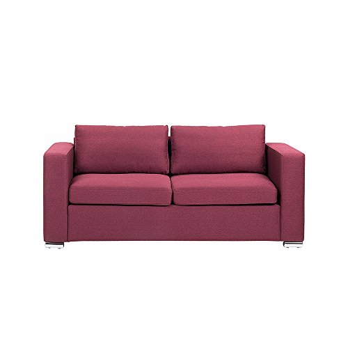 Sofa Burgunderrot - Couch - 3er Sofa - Dreisitzer - Stoffsofa - HELSINKI