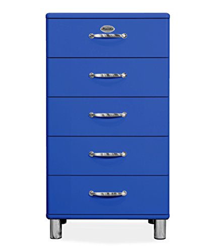 Tenzo 5215-003 Malibu Designer Kommode Holz, blau, 41 x 60 x 111 cm