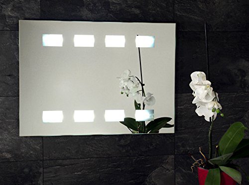 beleuchteter Badspiegel T4-Neonröhre - 70 x 50 cm - quer und hochkant aufhängbar