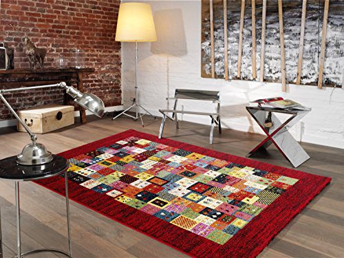ARTWORK BABO moderner Designer Teppich bunt in kastanie, Größe: 80x150 cm