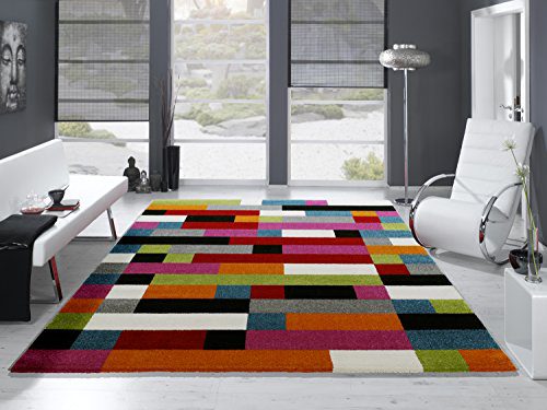 ARTWORK PUZZLE moderner Designer Teppich bunt in multicolor, Größe: 140x200 cm