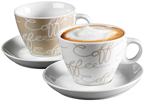 Ritzenhoff & Breker 005752 Cappuccino-Set Cornello Creme, 4-teilig