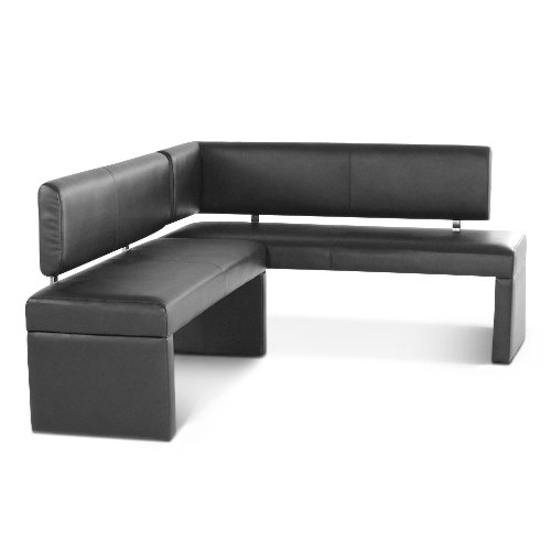 SAM® Design Esszimmer, Eckbank Saana klein, 130 x 180 cm, in grau, Sitzbank aus recyceltem Samolux-Kunstleder, beidseitig aufbaubare Sitzgruppe mit Rückenlehne