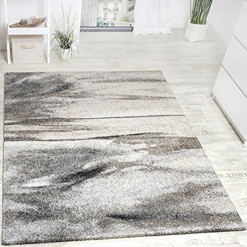Teppich Meliert Modern Webteppich Wohnzimmerteppich Hochwertig In Grau Beige, Grösse:200x290 cm