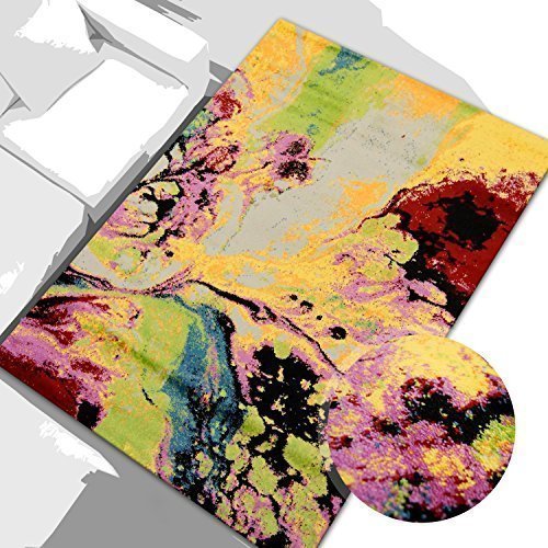 Teppich Modern Designer Splash Leinwand Neu mehrfarbig bunt verschiedene Größen 160x230 cm