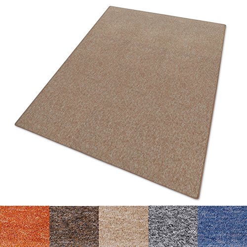 casa pura® Teppich mit GUT-Siegel | viele Größen | beige | Qualitätsprodukt aus Deutschland | für Wohnzimmer, Kinderzimmer, Flur etc. (200x200 cm)