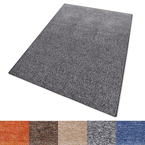 casa pura® Teppich mit GUT-Siegel | viele Größen | grau | Qualitätsprodukt aus Deutschland | für Wohnzimmer, Kinderzimmer, Flur etc. (200x240 cm)