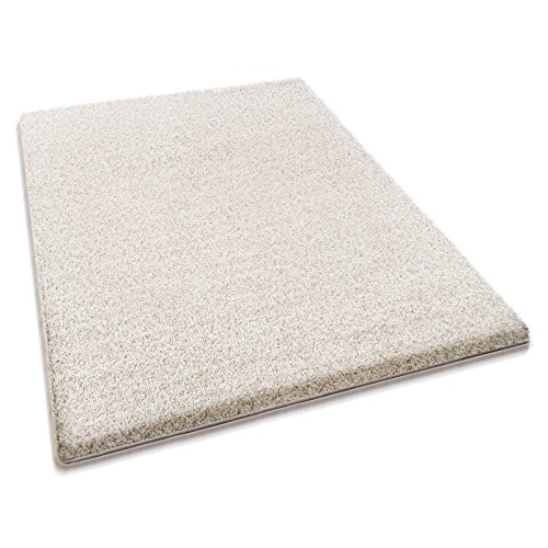 casa pura® hochwertiger Hochflor - Teppich für besonders weiches Laufgefühl | creme | 4 Größen | 100x150cm