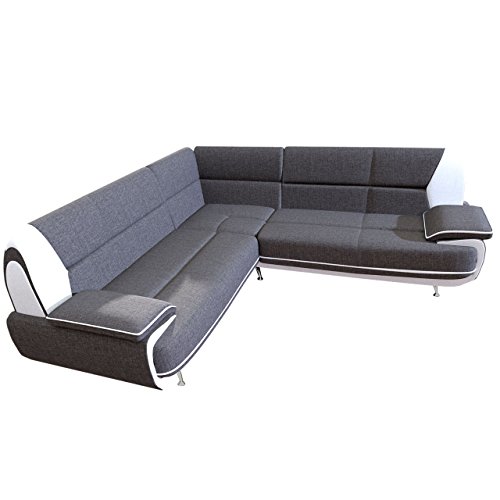 Design Ecksofa Palermo Maxi, Couchgarnitur, freistehendes Polsterecke Sofa, große Farbauswahl, Wohnlandschaft Couch (Sawana 05 + D-511)