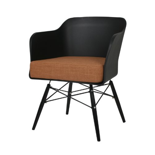 BUTIK Design Esszimmerstuhl Cooper (2er Set) - Maße 77x61x49 cm - braunes Sitzkissen aus hochwertiger Baumwolle