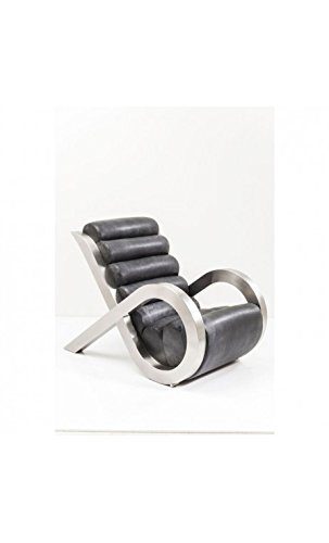 Kare Design – Design Sessel Sitzfläche Leder und Stahl Loop