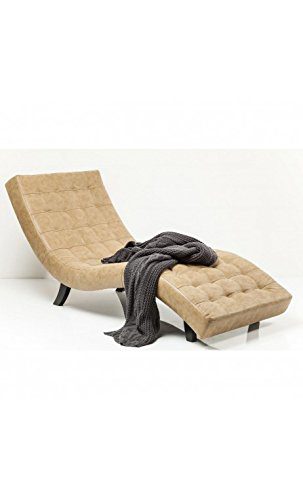 Kare Design – Sessel Design Effekt Leder beige Needlestripe Snake Slumber Stone