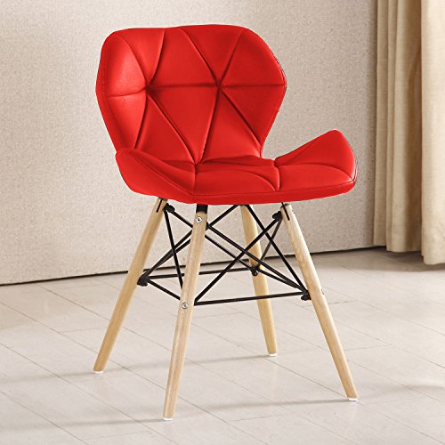 P & N Homewares® Cecilia Eiffel millmead inspiriert Stuhl aus Kunststoff Retro Weiß Schwarz Grau Rot Esszimmerstuhl Büro Stuhl Lounge rot