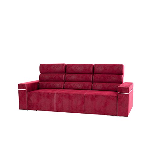 Sofa Everest mit Bettkasten und Schlaffunktion, 3 Sitzer Sofa, Couch mit Bettfunktion, Stylisches Design Bettsofa Schlafsofa Polstersofa Couchgarnitur (Everest 2651)