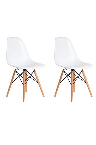 Aryana Home Eames Replik – Set Stühle, 51 x 46,5 x 81,5 cm 51x46.5x81.5 cm weiß