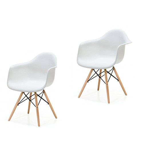 arredinitaly – Set 2 Stühle weiß Polypropylen Replica-Design