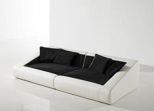 SAM® Schlafsofa Siena schwarz weiß Sofa 260 cm inklusive Kissen