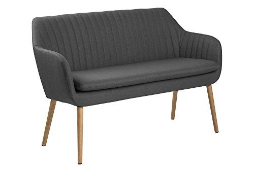 AC Design Furniture Wendy Bank, Stoff, Dunkelgrau, 62 x 130 x 85 cm