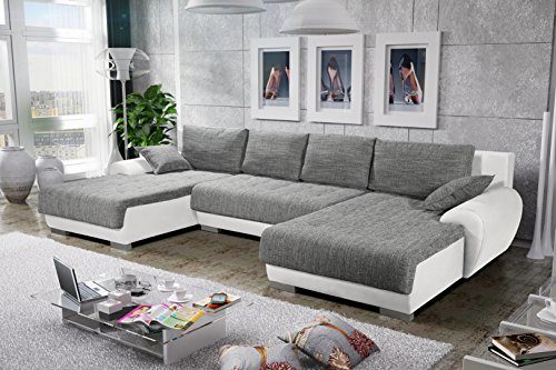 Sofa Couchgarnitur Couch Sofagarnitur LEON 4 U Polstergarnitur Polsterecke Wohnlandschaft mit Schlaffunktion