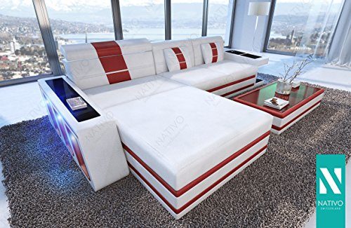 LUXUS SOFA CAREZZA MINI STOFFSOFA MIT LED BELEUCHTUNG NATIVO© mini Sofa Couch Wohnlandschaft