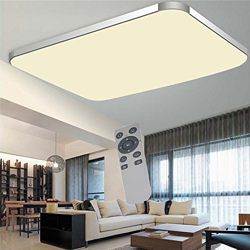 WYBAN Hohe Qualität Moderne Energiespar Panel LED Deckenleuchten perfekt für Wohnzimmer Schlafzimmer Gastzimmer Pendelleuchte Deckenbeleuchtung (Dimmbar+FB, 72W)