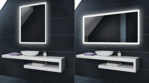 KALTWEIß 60x90 / 90x60 cm Design Badspiegel mit LED Beleuchtung von Artforma | Wandspiegel Badezimmerspiegel | Spiegel nach Maß