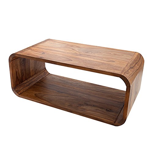 Invicta Interior Massiver Holz Couchtisch Cubus 100cm Sheesham Stone Finish TV-Board Beistelltisch Massivholz Tisch…