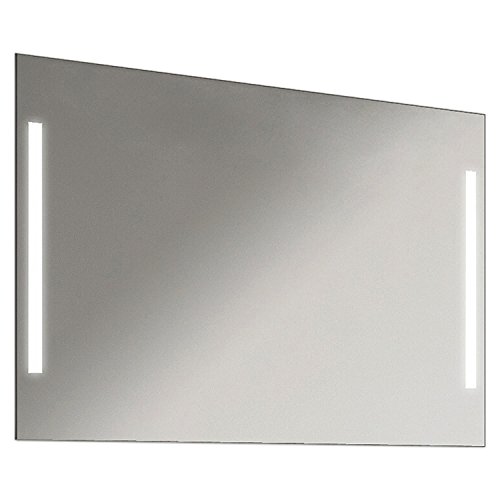 Schreiber Design LED Badspiegel Badezimmerspiegel mit Beleuchtung Easy Lichtfarbe 4000K Neutralweiß 90 cm Breit x 60 cm…