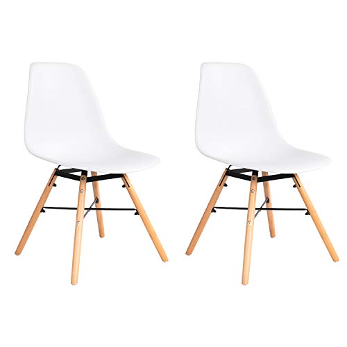 MIFI Eiffel Retro Lounge Stühle Eiffel Stühle 2er Set Esszimmerstühle im Modernen Design (Weiß)